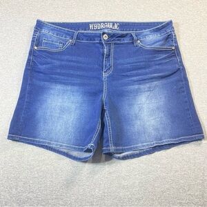 Hydraulic Women's Jean Shorts 20W Blue Nolita Curvy Embellished Denim Shorts